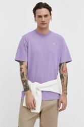 Superdry tricou din bumbac barbati, culoarea violet, cu imprimeu PPYH-TSM1H2_04X