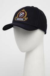 Guess șapcă de baseball din bumbac culoarea albastru marin, cu imprimeu PPYH-CAM01U_59X