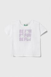 Benetton tricou de bumbac pentru copii culoarea alb PPYH-TSG078_00X