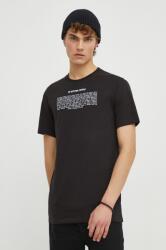 G-Star Raw tricou din bumbac barbati, culoarea negru, cu imprimeu PPYH-TSM04D_99X