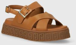 Liu Jo sandale de piele LOVELY SANDAL 01 femei, culoarea maro, cu platformă BA4131P0102S1892 PPYH-OBD2RF_88X