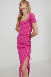 Stine Goya rochie Annete culoarea roz, midi, mulată SG5688 PPYH-SUD0N6_43X