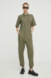 G-Star Raw salopeta din bumbac culoarea verde, bumbac, cu guler PPYH-SKD039_77X