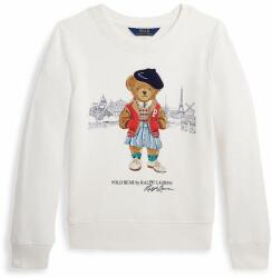 Ralph Lauren bluza copii culoarea alb, cu imprimeu PPYH-BLG03W_00X