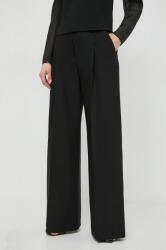 Karl Lagerfeld pantaloni femei, culoarea negru, lat, high waist PPYH-SPD15S_99X