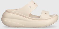 Crocs papuci Classic Crush Sandal femei, culoarea roz, toc pană 207670 PPYH-KLD0CF_03X