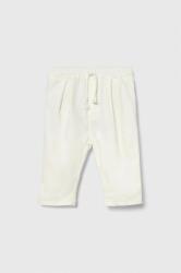 Benetton pantaloni bebe culoarea alb, neted PPYH-SPG026_00X