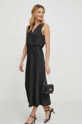 DKNY rochie culoarea negru, midi, evazati PPYH-SUD034_99X