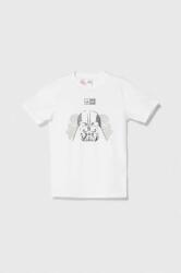 Adidas tricou copii x Star Wars culoarea alb, cu imprimeu PPYH-TSB05P_00X