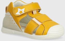 Biomecanics sandale din piele pentru copii culoarea galben PPYH-OBB0E2_18X