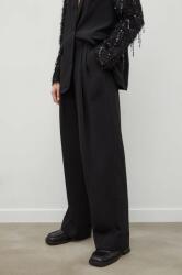 Day Birger et Mikkelsen pantaloni femei, culoarea negru, lat, high waist PPYH-SPD0A2_99X