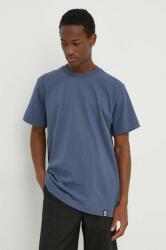 G-Star Raw tricou din bumbac culoarea albastru marin, neted 9BYX-TSM0UL_55X