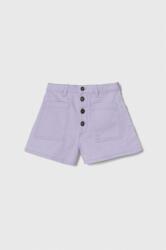 United Colors of Benetton pantaloni scurti din denim pentru copii culoarea violet, neted, talie reglabila PPYH-SZG02G_04X