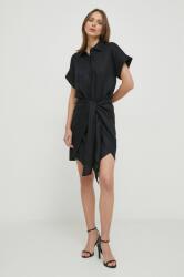 Ralph Lauren Lauren Ralph rochie din in culoarea negru, mini, drept 250926389 PPYH-SUD05Y_99X