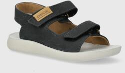 Geox sandale din năbuc pentru copii SANDAL LIGHTFLOPPY culoarea albastru marin PPYH-OBK05J_59X