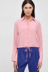 Liviana Conti cămașă de mătase culoarea roz, cu guler clasic, regular F4SS01 MPYH-KDD009_30X
