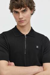 Hugo tricou polo bărbați, culoarea negru, uni 50510385 PPYH-POM053_99X