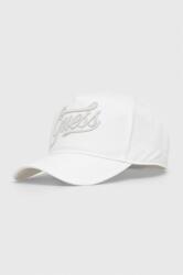Guess șapcă de baseball din denim culoarea alb, cu imprimeu 9BYX-CAD0K4_00X