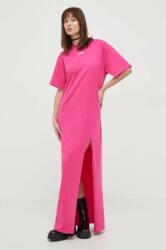 MSGM rochie din bumbac culoarea roz, maxi, oversize 3641MDA83.247002 PPYH-SUD13K_43X