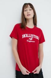 Hollister Co Hollister Co. tricou din bumbac femei, culoarea rosu PPYH-TSD1S3_33X