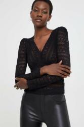 ANSWEAR bluza femei, culoarea negru, neted BBYH-BDD002_99X