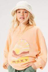 Roxy bluza copii LINEUPCREWRGTER culoarea portocaliu, cu imprimeu PPYH-BLG07D_20X