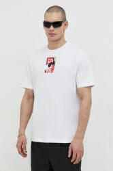 Diesel tricou din bumbac barbati, culoarea alb, cu imprimeu PPYH-TSM1AG_00X