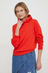 Calvin Klein bluză femei, culoarea roșu, cu glugă, imprimeu J20J223227 PPYH-BLD03J_33X