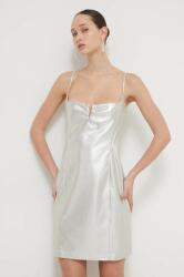 HUGO BOSS rochie culoarea argintiu, mini, mulată 50510432 PPYH-SUD13P_SLV