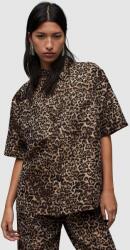AllSaints camasa Jemi Leppo femei, culoarea negru, cu guler clasic, relaxed PPYH-KDD0H4_99A