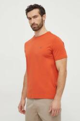 Napapijri tricou din bumbac barbati, culoarea portocaliu, neted PPYH-TSM10Y_23X