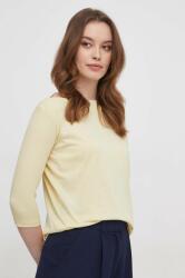 Sisley tricou femei, culoarea galben PPYH-TSD15O_17X
