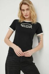 G-Star Raw tricou din bumbac femei, culoarea negru PPYH-TSD1IM_99X