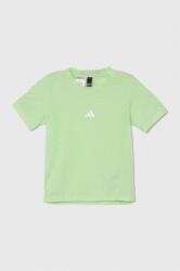 Adidas tricou copii culoarea verde, neted PPYH-TSB071_07X