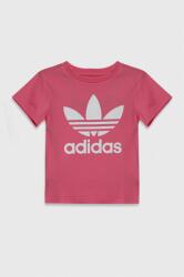 Adidas tricou de bumbac pentru copii TREFOIL TEE culoarea roz PPYH-TSG05F_42X