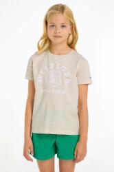 Tommy Hilfiger tricou de bumbac pentru copii culoarea bej PPYH-TSG0J9_12X