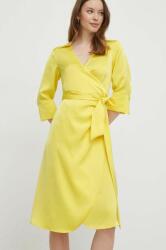 JOOP! rochie culoarea galben, mini, drept PPYH-SUD0H6_11X