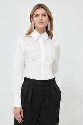 KARL LAGERFELD camasa femei, culoarea alb, cu guler clasic, regular PPYH-KDD05G_00X