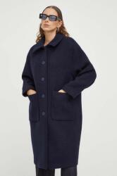 American Vintage palton de lana culoarea albastru marin, de tranzitie, oversize 9BYX-KPD0EM_59X