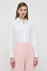 HUGO BOSS cămașă femei, culoarea alb, cu guler clasic, regular 50518181 PPYH-BDD06W_00X