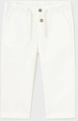 MAYORAL pantaloni cu amestec de in pentru copii culoarea alb, neted PPYH-SPB068_00X