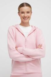 GUESS bluza femei, culoarea roz, cu glugă, cu imprimeu PPYX-BLD019_30A