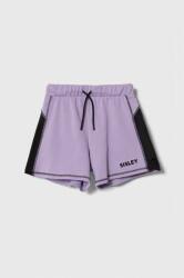 Sisley pantaloni scurți din bumbac pentru copii culoarea violet, modelator, talie reglabila PPYH-SZG02B_48X