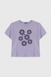 Benetton tricou de bumbac pentru copii culoarea violet PPYH-TSG06T_04X