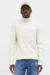 G-Star RAW pulover bărbați, culoarea bej, cu guler PPYH-SWM024_01D (D23934.D167)