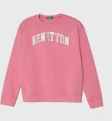 Benetton hanorac de bumbac pentru copii culoarea roz, cu imprimeu PPYH-BLG03E_30X