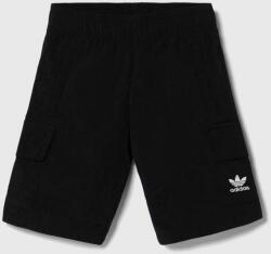 adidas Originals pantaloni scurti copii culoarea negru, talie reglabila PPYH-SZB024_99X