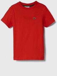 Lacoste tricou de bumbac pentru copii culoarea rosu, neted PPYH-TSK04C_33X