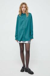 Samsøe Samsøe camasa femei, culoarea verde, cu guler clasic, relaxed PPYH-KDD01A_77X