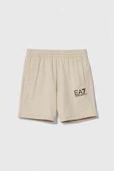 EA7 Emporio Armani pantaloni scurți din bumbac pentru copii culoarea bej 99KK-SZB00C_12X